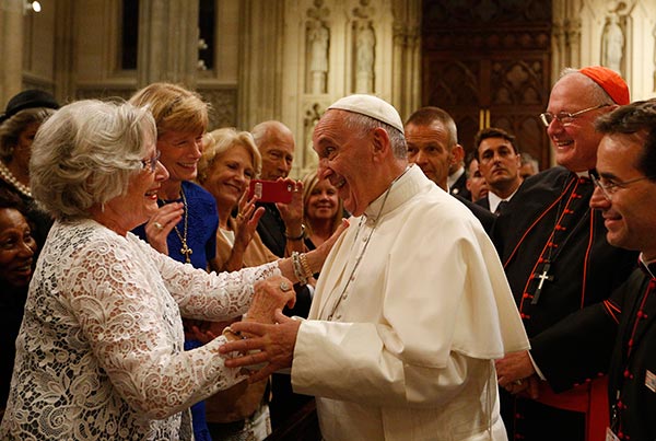 ‘nana Meets Hugs Pope Francis Catholic Herald 