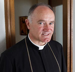 Bishop Bernard Fellay, superior of the Society of St. Pius X, is pictured in 2012 at the society's headquarters in Menzingen, Switzerland. (CNS photo/Paul Haring)