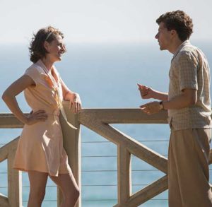 Kristen Stewart and Jesse Eisenberg star in a scene from the movie “Cafe Society.” (CNS photo/Lionsgate)