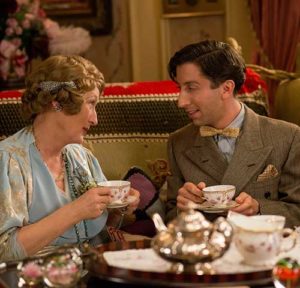 Meryl Streep and Simon Helberg star in a scene from the movie "Florence Foster Jenkins." The Catholic News Service classification is A-III -- adults. The Motion Picture Association of America rating is PG-13 -- parents strongly cautioned. Some material may be inappropriate for children under 13. (CNS photo/Paramount)