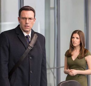 Ben Affleck and Anna Kendrick star in a scene from the movie “The Accountant.” (CNS photo/Warner Bros.)