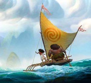Characters are shown in a scene from the animated movie “Moana.” (CNS photo/Disney)