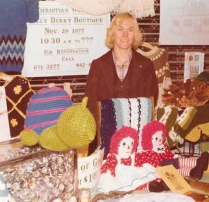 Terry Miller poses for a photo during the 1977 St. Sebastian Christmas Tea and Boutique, Milwaukee.